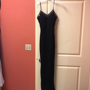 Black side lace up dress